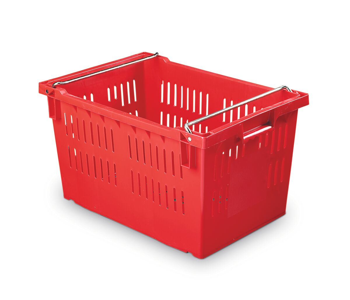 Orbis Red Plastic FliPak® Stack-N-Nest Storage Tote With Lid - 22L x 15W  x 13D