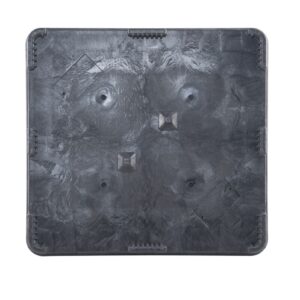 A black plastic bulk container lid