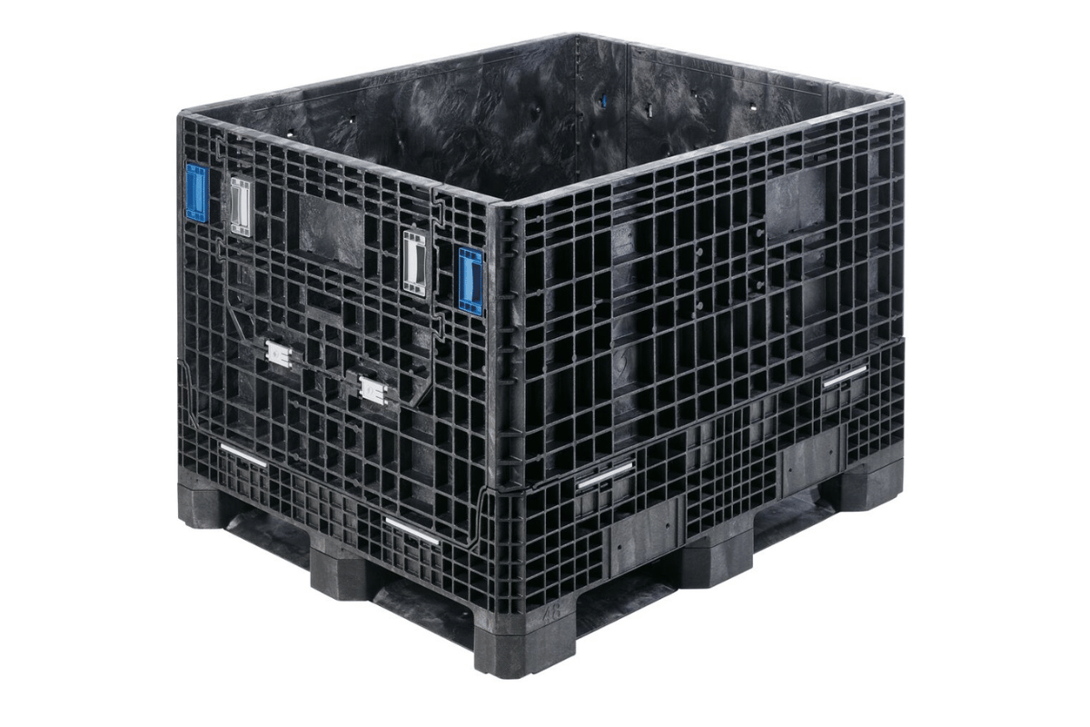 Black GP4048-34 collapsible plastic bulk container