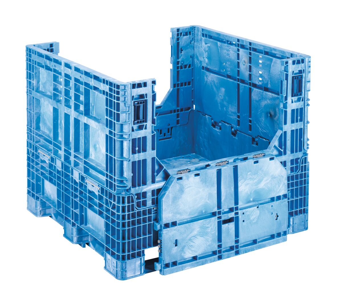 ORBIS HDMP4845-34-22 BulkPak Folding Bulk Shipping Container - 48L x 45W  x 34H, 1800 Lb Cap Black