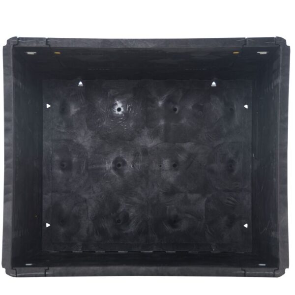 A collapsible bulk container on a white background.