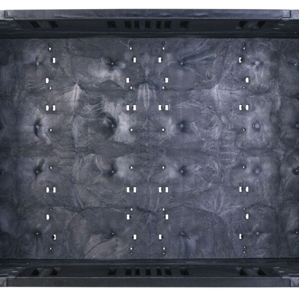 Top-down view of an empty HDR7048-34 bulk bin