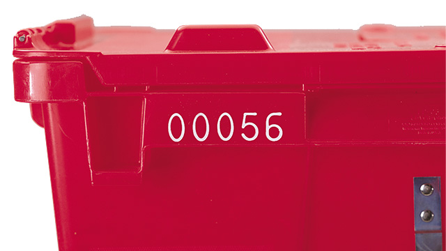 Orbis Flipak Distribution Container, 21-13/16 x 15-3/16 x 12-7/8, Red