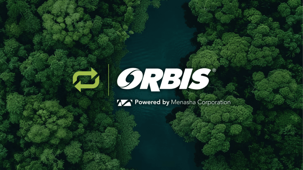 ORBIS Sustainability Logo on Background with Trees and River