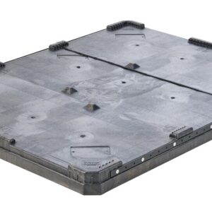 black CHDRT6248 plastic bulk bin lid on white background