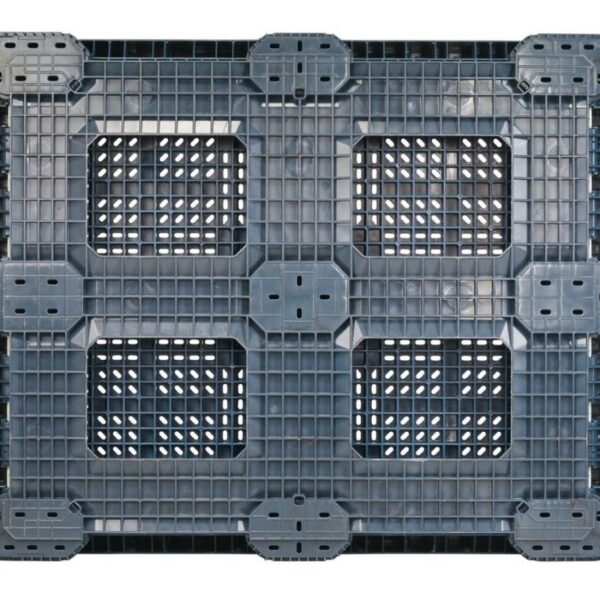 Top view of collapsed ORBIS AG4048-32: Large blue industrial bulk bin